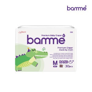 [bamme] 오브맘 바미 기저귀 1팩 밴드형 중형 3단계 (30매) 